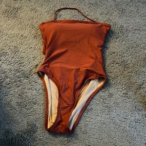 Worn once J Crew one piece with back detail.